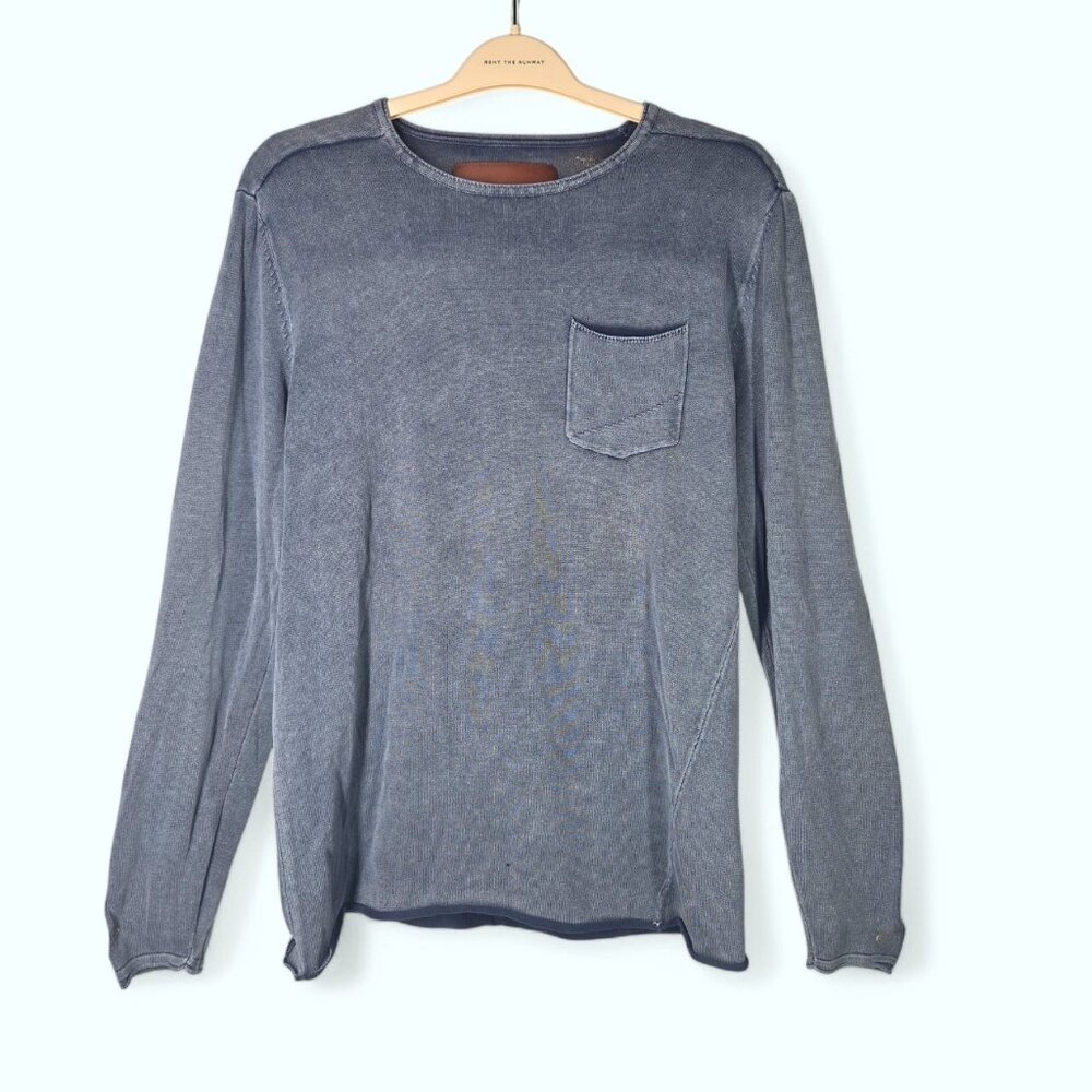 Zanerobe Blue Cotton Sweater Shirt